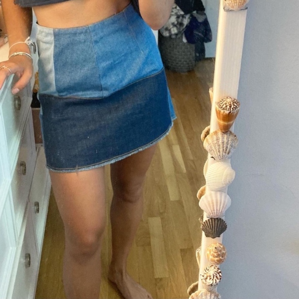 Denim patch skirt - Picture 4 of 4